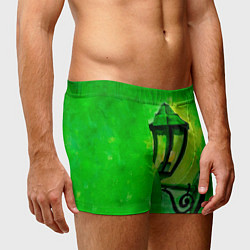 Трусы-боксеры мужские Уличный зелёный фонарь, цвет: 3D-принт — фото 2