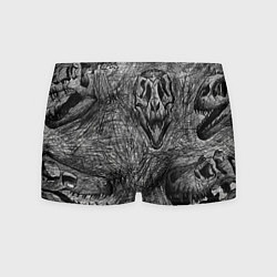 Мужские трусы Черепа динозавров - эскиз