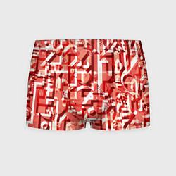 Мужские трусы Красно-белый объёмный эффект