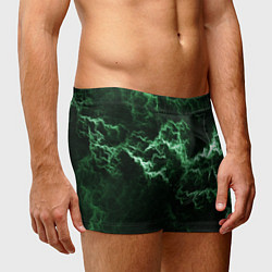 Трусы-боксеры мужские Lightning green line, цвет: 3D-принт — фото 2
