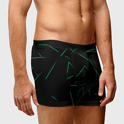 Трусы-боксеры мужские Color light green line, цвет: 3D-принт — фото 2