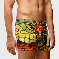 Трусы-боксеры мужские Витраж с жирафом, цвет: 3D-принт — фото 2