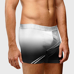 Трусы-боксеры мужские Градиент с полосами из белого в тёмный, цвет: 3D-принт — фото 2