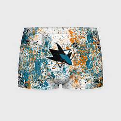 Трусы-боксеры мужские San Jose Sharks NHL white, цвет: 3D-принт