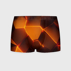 Трусы-боксеры мужские Оранжевые объемные пластины, цвет: 3D-принт