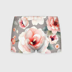 Трусы-боксеры мужские Нежные цветы, цвет: 3D-принт