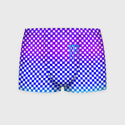 Мужские трусы Monster шахматная клетка градиент