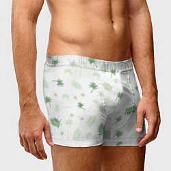 Трусы-боксеры мужские Текстура белой гавайской рубашки, цвет: 3D-принт — фото 2