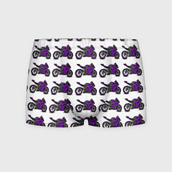 Трусы-боксеры мужские Motorcycle purple, цвет: 3D-принт