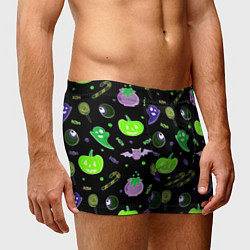 Трусы-боксеры мужские Halloween black pumpkin pattern, цвет: 3D-принт — фото 2