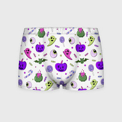 Трусы-боксеры мужские Halloween purple pumpkin pattern, цвет: 3D-принт