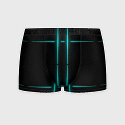 Мужские трусы Neon black light blue line