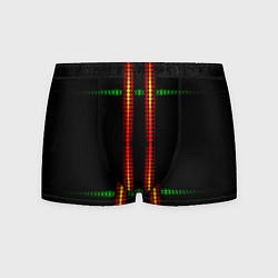 Трусы-боксеры мужские Neon black green circles, цвет: 3D-принт