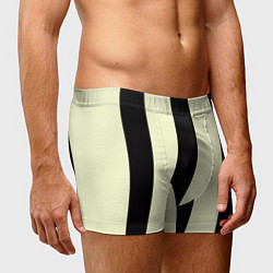 Трусы-боксеры мужские Color black beige line, цвет: 3D-принт — фото 2