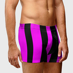 Трусы-боксеры мужские Color black pink lines, цвет: 3D-принт — фото 2