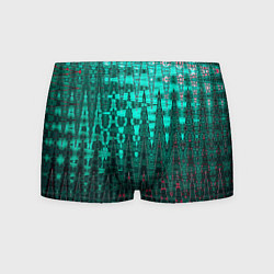 Трусы-боксеры мужские Нефритовый зелёный абстракция, цвет: 3D-принт