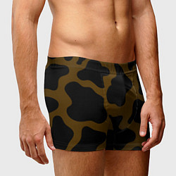 Трусы-боксеры мужские Коричневая коровья расцветка, цвет: 3D-принт — фото 2