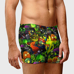 Трусы-боксеры мужские Растения против зомби x Дум лого, цвет: 3D-принт — фото 2