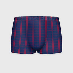 Трусы-боксеры мужские Color blue cage pink stripes, цвет: 3D-принт