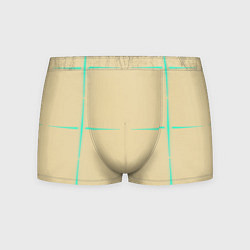 Трусы-боксеры мужские Color beige green stripes, цвет: 3D-принт