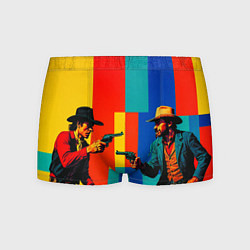 Мужские трусы Перестрелка ковбоев поп-арт