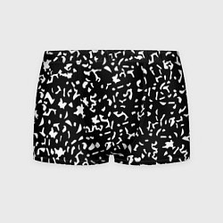 Трусы-боксеры мужские Черный камуфляж, цвет: 3D-принт