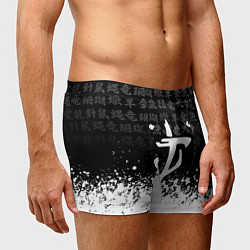 Трусы-боксеры мужские Doom японские символы краски, цвет: 3D-принт — фото 2