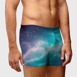 Трусы-боксеры мужские Галактическое сияние небес, цвет: 3D-принт — фото 2