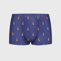 Трусы-боксеры мужские Клевая птица удод на фиолетовом фоне, цвет: 3D-принт