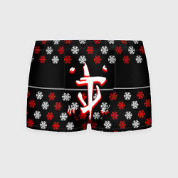 Трусы-боксеры мужские Doom winter pattern steel, цвет: 3D-принт