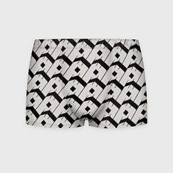 Трусы-боксеры мужские Три буквы: чёрные, цвет: 3D-принт