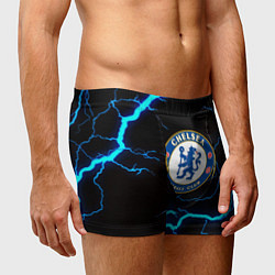 Трусы-боксеры мужские Chelsea шторм молнии текстура, цвет: 3D-принт — фото 2