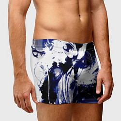 Трусы-боксеры мужские Чёрно-фиолетовый абстракция волна, цвет: 3D-принт — фото 2