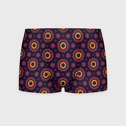Трусы-боксеры мужские Фиолетово-розовые персидские звезды, цвет: 3D-принт