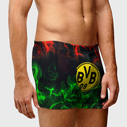 Трусы-боксеры мужские Borussia красно зеленый огонь, цвет: 3D-принт — фото 2
