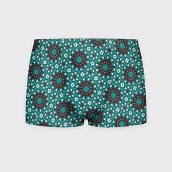 Мужские трусы Бирюзовая текстура из персидских звезд