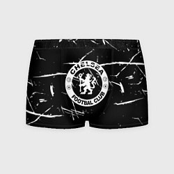Трусы-боксеры мужские Челси штрихи красок белые, цвет: 3D-принт