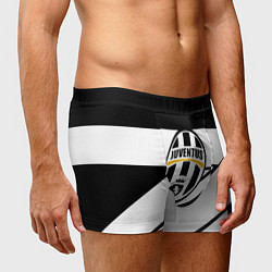 Трусы-боксеры мужские Ювентус полосы геометрия линии, цвет: 3D-принт — фото 2