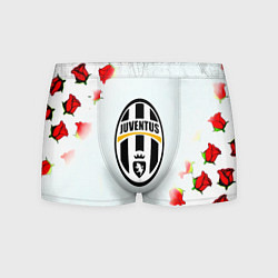 Трусы-боксеры мужские Ювентус розы, цвет: 3D-принт