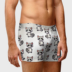 Трусы-боксеры мужские Много енотов, цвет: 3D-принт — фото 2