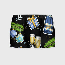 Трусы-боксеры мужские Новогодний вайб, цвет: 3D-принт