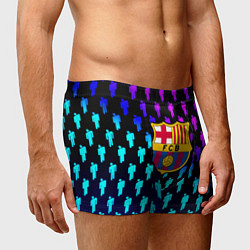 Трусы-боксеры мужские Barcelona люди градиент неон, цвет: 3D-принт — фото 2