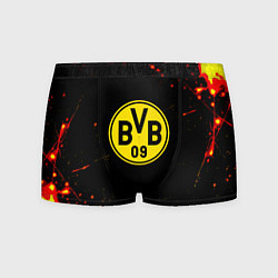 Трусы-боксеры мужские Боруссиа огненные краски текстура, цвет: 3D-принт