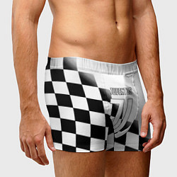 Трусы-боксеры мужские Ювентус клетка краски, цвет: 3D-принт — фото 2