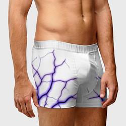 Трусы-боксеры мужские Color white purple, цвет: 3D-принт — фото 2