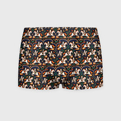 Мужские трусы Новогодние коты всадники на лошади