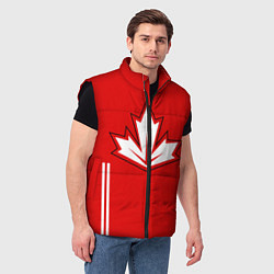 Мужской жилет Сборная Канады: домашняя форма, цвет: 3D-черный — фото 2