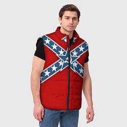Мужской жилет Флаг советской конфедерации, цвет: 3D-черный — фото 2
