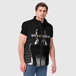 Мужской жилет Brazzers - контрсвет, цвет: 3D-черный — фото 2