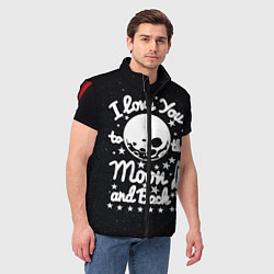 Мужской жилет I love YOU, цвет: 3D-красный — фото 2
